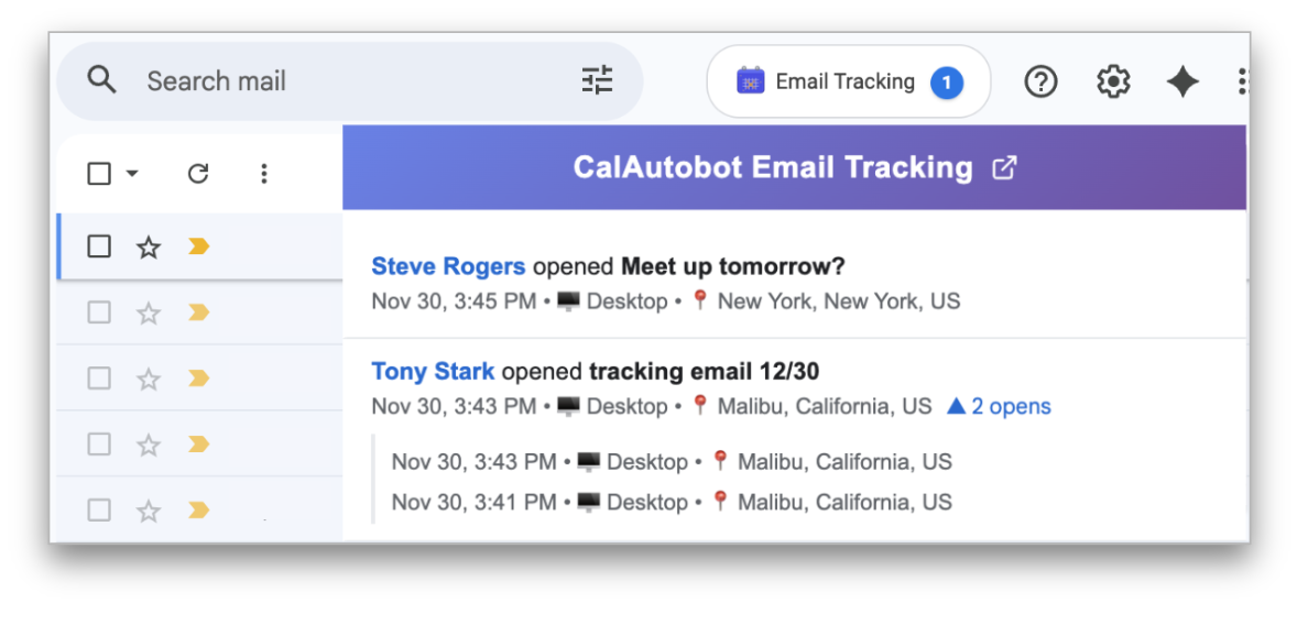 Email Tracking Dashboard